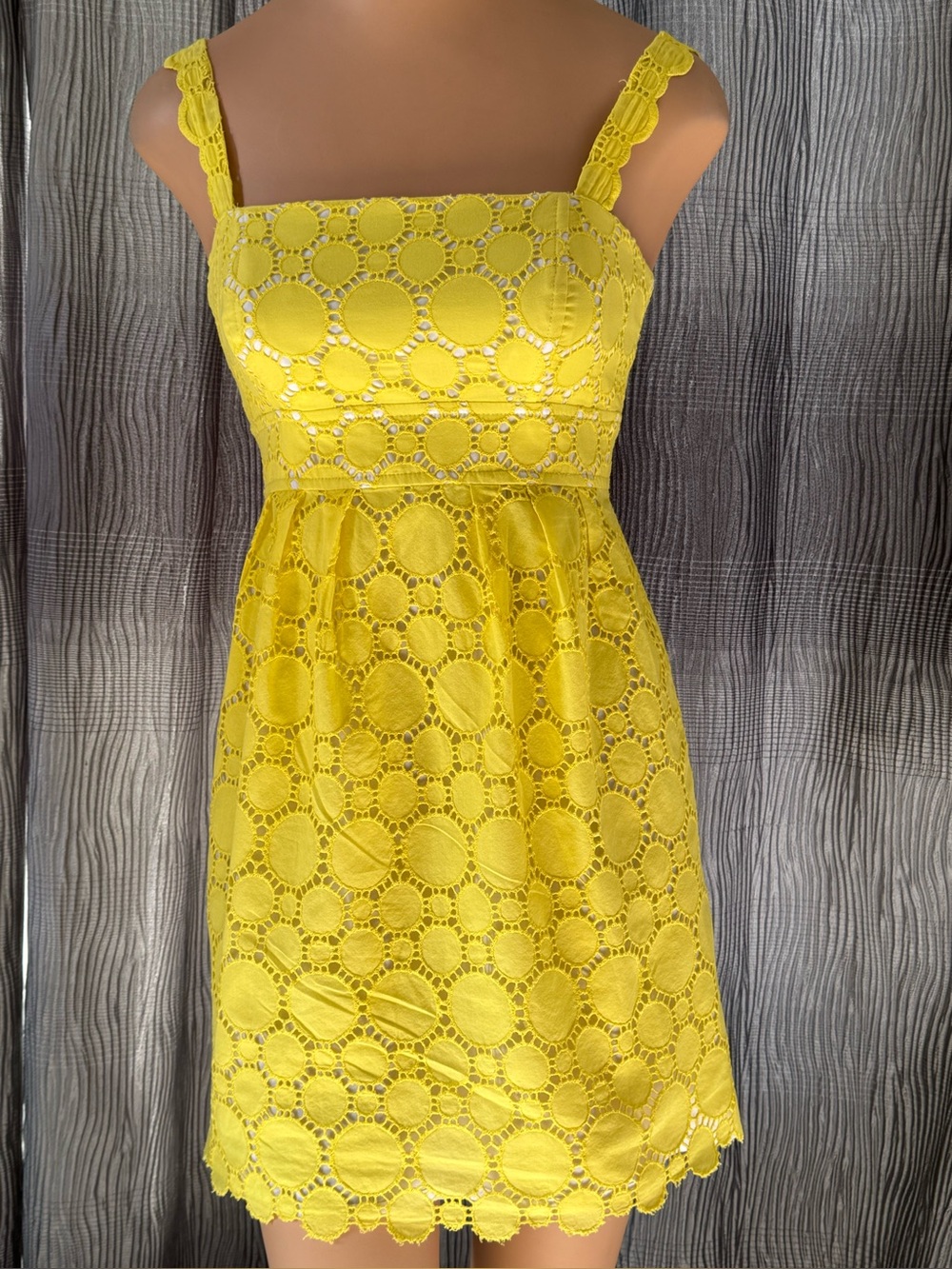 SHOSHANNA Bright Yellow Lace Women’s Dress